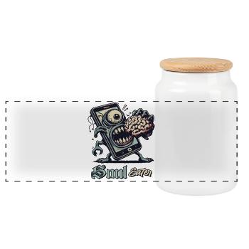 seele seelenfresser souleater handy young blood - Panorama Keksdose mit Holzdeckel - Weiß - Vorne