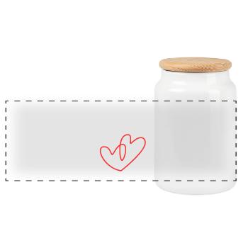 Tel mère telle fille cœur rouge - Boîte à biscuits avec couvercle en bois - blanc - Devant