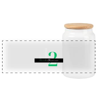 Saint-étienne - cadeau - hollywood - Boîte à biscuits avec couvercle en bois - blanc - Devant