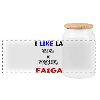 belle chemise CARA E VECCHIA FAIGA jerry calà - Boîte à biscuits avec couvercle en bois - blanc - Devant