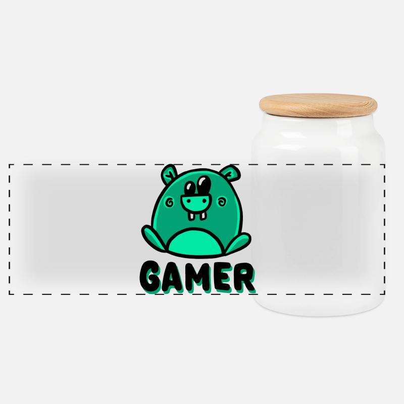 Nini Gamer - Panorama Keksdose mit Holzdeckel - Weiß