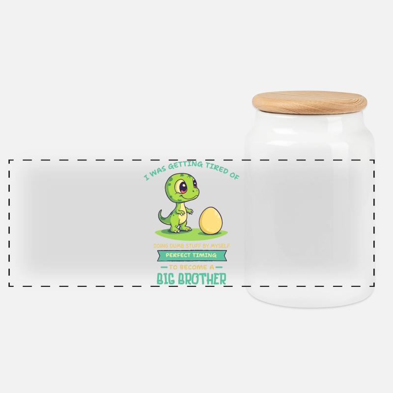 Grumpy Fussy Fetter Text Logo - Panorama Keksdose mit Holzdeckel - Weiß