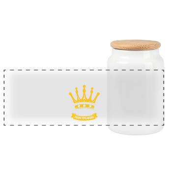 Papa Roi Pour Toujours – Je T’aime Papa - Boîte à biscuits avec couvercle en bois - blanc - Devant