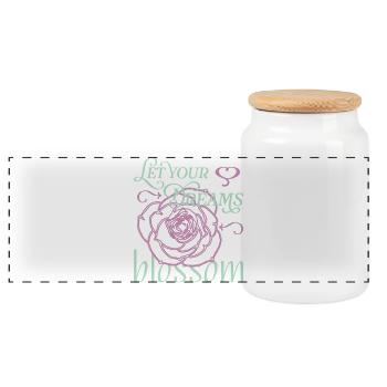 Réalisez vos rêves - Boîte à biscuits avec couvercle en bois - blanc - Devant