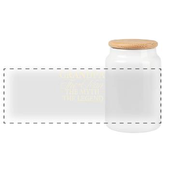 Légende du mythe de grand-père l’homme - Boîte à biscuits avec couvercle en bois - blanc - Devant