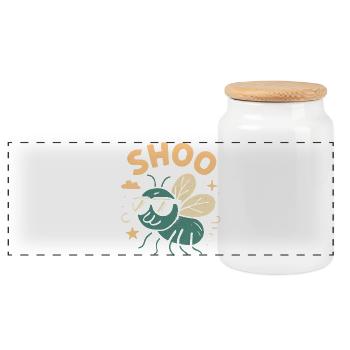 Shoo Fly Drôle de haine mouches Shoo Fly - Boîte à biscuits avec couvercle en bois - blanc - Devant
