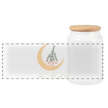 Guirlandes suspendues Moonblossoms - Boîte à biscuits avec couvercle en bois - blanc - Devant