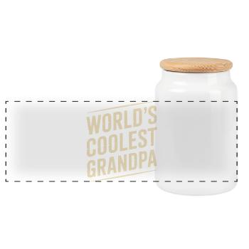 Le monde le plus cool grand-père grand-père disant vintage - Boîte à biscuits avec couvercle en bois - blanc - Devant