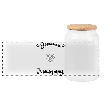 PAPY. PAPA. FÊTE DES PÈRES. BONNE FÊTE PAPA - Boîte à biscuits avec couvercle en bois - blanc - Devant