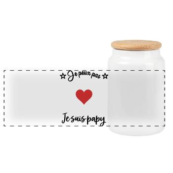 PAPY. PAPA. FÊTE DES PÈRES. BONNE FÊTE PAPA. BONNE - Boîte à biscuits avec couvercle en bois - blanc - Devant