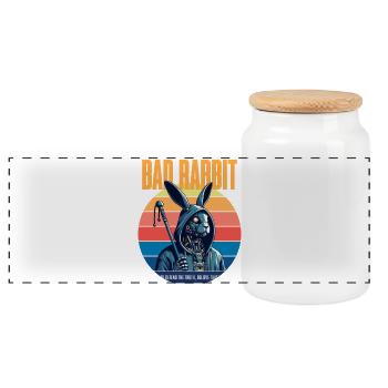 Bad Rabbit - Panorama Keksdose mit Holzdeckel - Weiß - Vorne