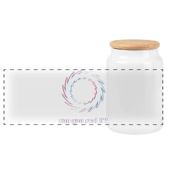 Can You Feel It Spiral - Panoramic Cookie Jar with Wooden Lid - white - Front