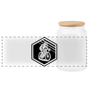 Road Bike Love Clear Look for Road Bike - Boîte à biscuits avec couvercle en bois - blanc - Devant