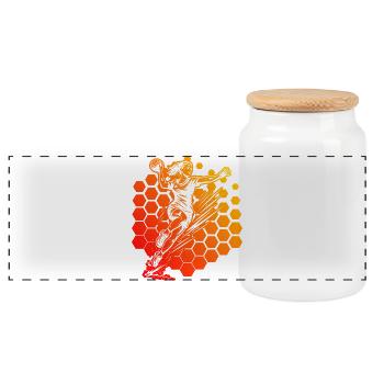 Handball parfait pour n’importe quel handball féminin - Boîte à biscuits avec couvercle en bois - blanc - Devant