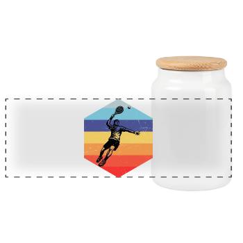 Le padel parfait pour chaque padel - Boîte à biscuits avec couvercle en bois - blanc - Devant