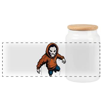 HACKER BOY - geek & scifi - Boîte à biscuits avec couvercle en bois - blanc - Devant
