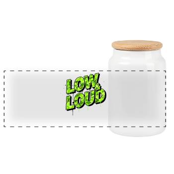 Conception de scènes avec réglage automatique bas et fort - Boîte à biscuits avec couvercle en bois - blanc - Devant