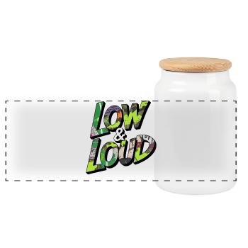 Tuning de voiture JDM bas et fort dans le style urbain - Boîte à biscuits avec couvercle en bois - blanc - Devant