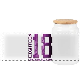 18e anniversaire Eighteteen Gamer Édition Limitée - Boîte à biscuits avec couvercle en bois - blanc - Devant