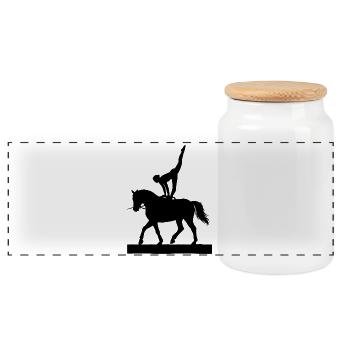 i love Volti - Panoramic Cookie Jar with Wooden Lid - white - Front