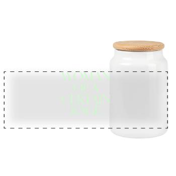 Slogan féministe Femme d’une certaine rage - Boîte à biscuits avec couvercle en bois - blanc - Devant