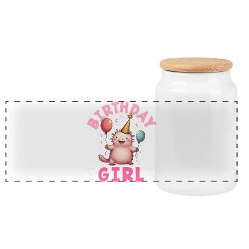 Süßes Axolotl Kawaii Axolotl Liebhaber - Panorama Keksdose mit Holzdeckel - Weiß - Vorne