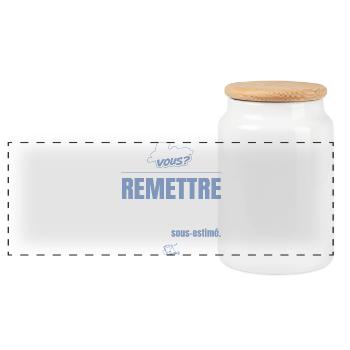 Remettre à demain est un talent sous-estimé - Boîte à biscuits avec couvercle en bois - blanc - Devant