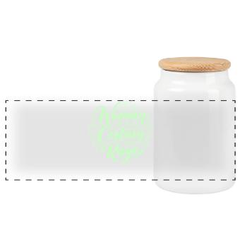 Slogan féministe : Chemise pour femmes fortes - Boîte à biscuits avec couvercle en bois - blanc - Devant