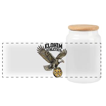 Hébreu Israélite Elohim - Boîte à biscuits avec couvercle en bois - blanc - Devant