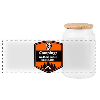 Camping-car pour camping-car heartbeat - Boîte à biscuits avec couvercle en bois - blanc - Devant