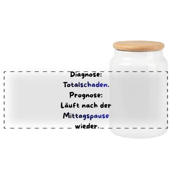 Instandhaltung T-Shirt Lustiges Geschenk Handwerk! - Panorama Keksdose mit Holzdeckel - Weiß - Vorne