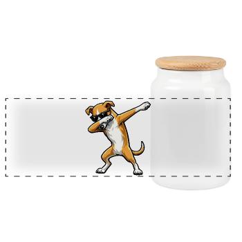 Tabbing Galgo Español - Boîte à biscuits avec couvercle en bois - blanc - Devant