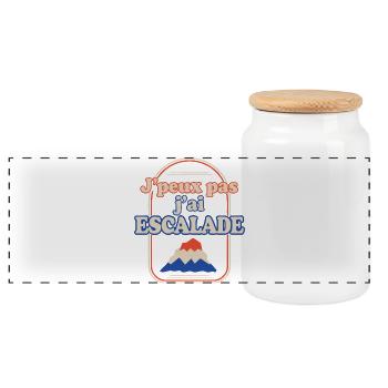 Escalade - Boîte à biscuits avec couvercle en bois - blanc - Devant