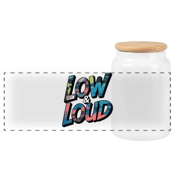 Motif de tuning automatique bas et bruyant du streetwear - Boîte à biscuits avec couvercle en bois - blanc - Devant