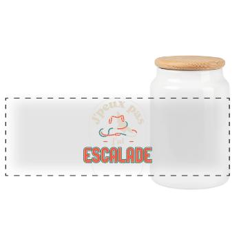 J'peux pas j'ai Escalade - Boîte à biscuits avec couvercle en bois - blanc - Devant