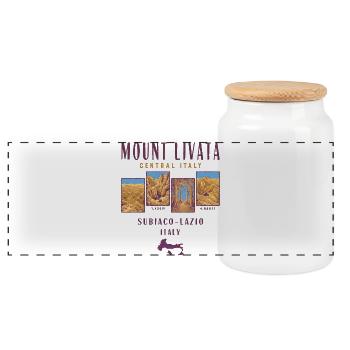 Mount Livata Italy -Hiking Adventure Travel  - Boîte à biscuits avec couvercle en bois - blanc - Devant