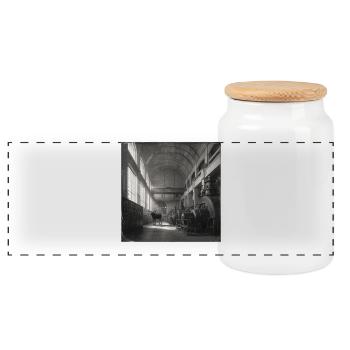 Lost Place Moose Art noir & blanc Crime animalier - Boîte à biscuits avec couvercle en bois - blanc - Devant