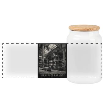 Paradis submergé Lieu perdu Phoques Crime animal - Boîte à biscuits avec couvercle en bois - blanc - Devant