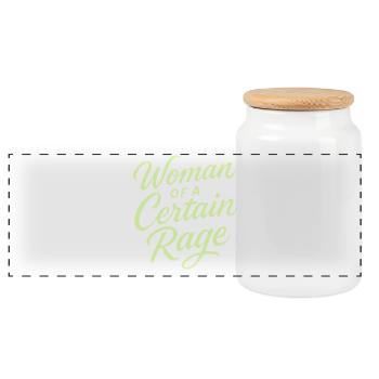 Woman Of A Certain Rage T-Shirt Frauen Feminist - Panorama Keksdose mit Holzdeckel - Weiß - Vorne