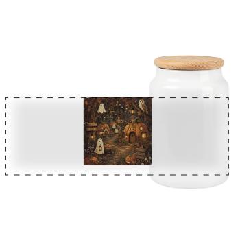 Sweat à capuche Pumpkin House Pumpkin House Automne Vintage - Boîte à biscuits avec couvercle en bois - blanc - Devant