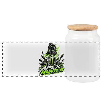 Apex Hunter Speedskating Skate Inliner - Panorama Keksdose mit Holzdeckel - Weiß - Vorne