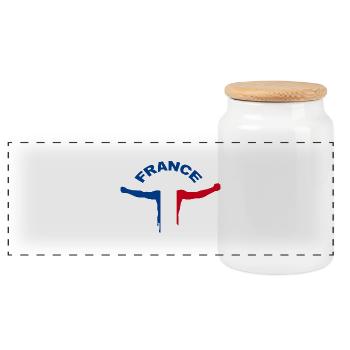 francehooligan - Boîte à biscuits avec couvercle en bois - blanc - Devant