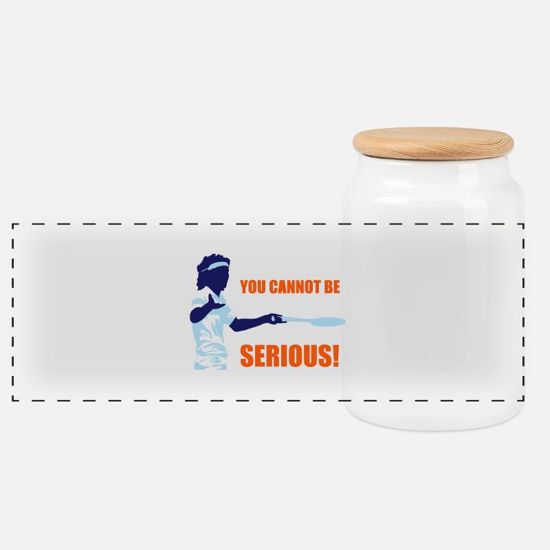 YOU CANNOT BE SERIOUS! - Panorama Keksdose mit Holzdeckel - Weiß