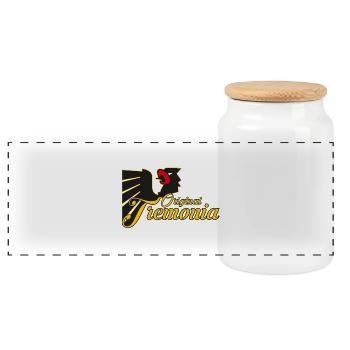 Label Original Tremonia 2 - Panorama Keksdose mit Holzdeckel - Weiß - Vorne