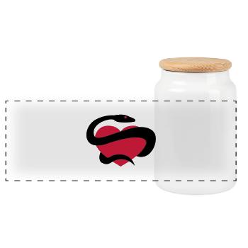 lovesnail - Boîte à biscuits avec couvercle en bois - blanc - Devant