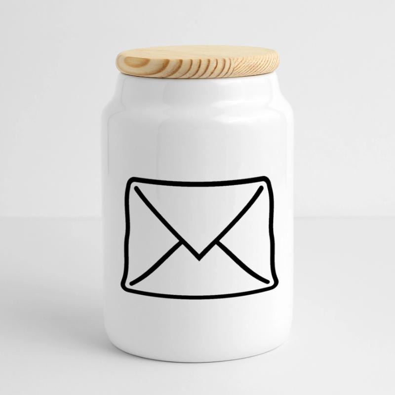 briefumschlag_icon1 Panoramic Cookie Jar with Wooden Lid