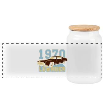 Lowrider von 1970 - Boîte à biscuits avec couvercle en bois - blanc - Devant