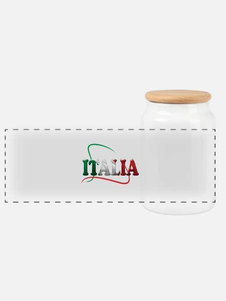 Arabesken Italia - Panorama Keksdose mit Holzdeckel - Weiß