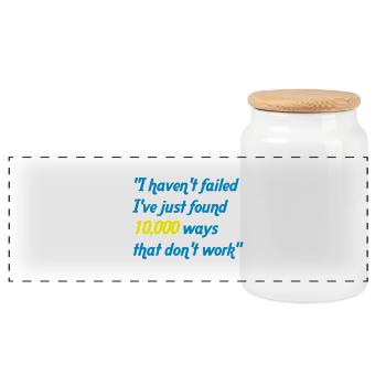 haven't failed - Panorama Keksdose mit Holzdeckel - Weiß - Vorne
