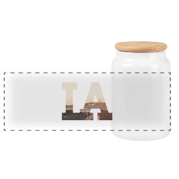 LA - Los Angeles - Panorama Keksdose mit Holzdeckel - Weiß - Vorne